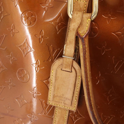 Louis Vuitton LOUIS VUITTON Monogram Vernis Van Damme Hand Bag Bronze M91125 LV Authentic BA8606