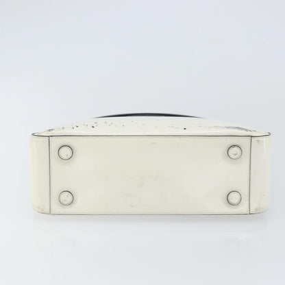 Prada PRADA Shoulder Bag Patent leather White Silver Authentic 162846