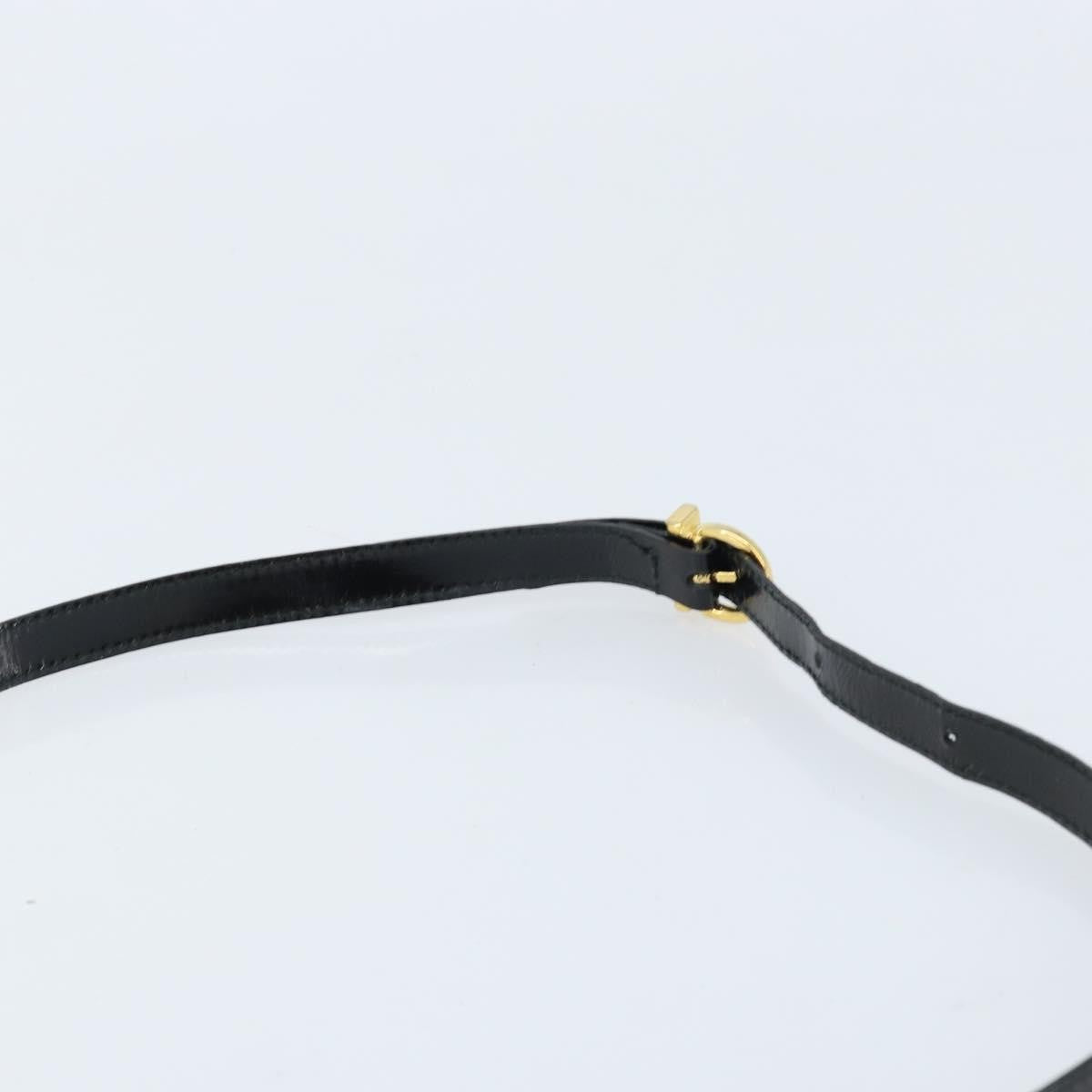 Salvatore Ferragamo Salvatore Ferragamo Vala Hand Bag Patent leather 2way Black Gold Authentic LNZ738