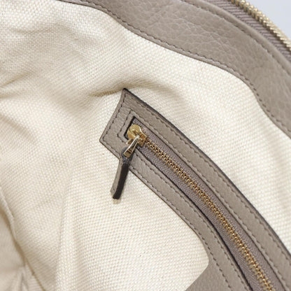 Gucci GUCCI Soho Hand Bag Leather Gray Gold 282307 Authentic 156415