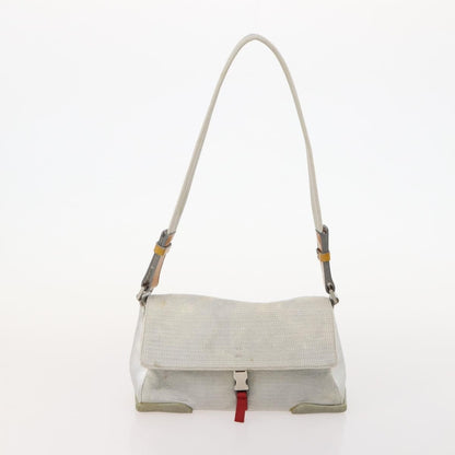 Prada PRADA Hand Bag Nylon 4 Set Black Silver Green Authentic 178840
