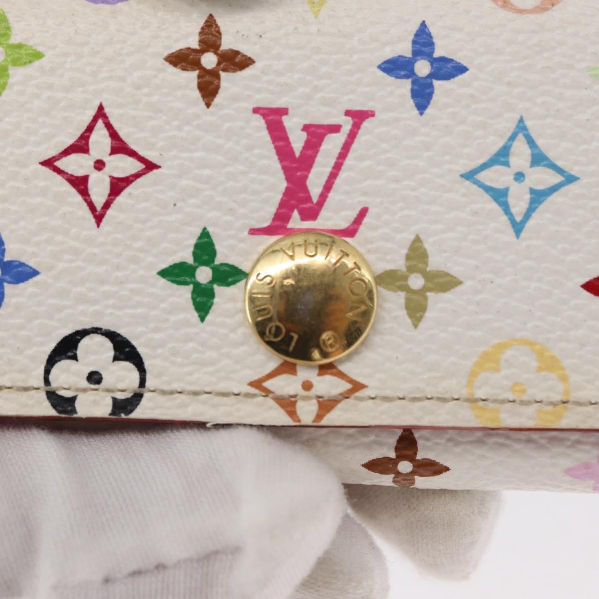 Louis Vuitton LOUIS VUITTON Monogram Multicolor Multicles 4 Key Case White M93731 Authentic 153417 Bag
