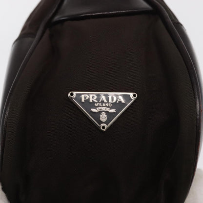 Prada PRADA Shoulder Bag Nylon Khaki Silver Authentic 169376