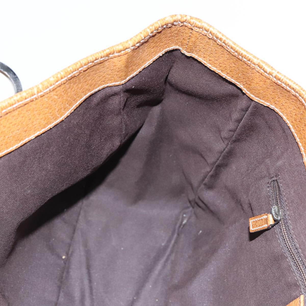 Gucci GUCCI GG Canvas Hand Bag Brown Silver 113019 3444 Authentic 94718