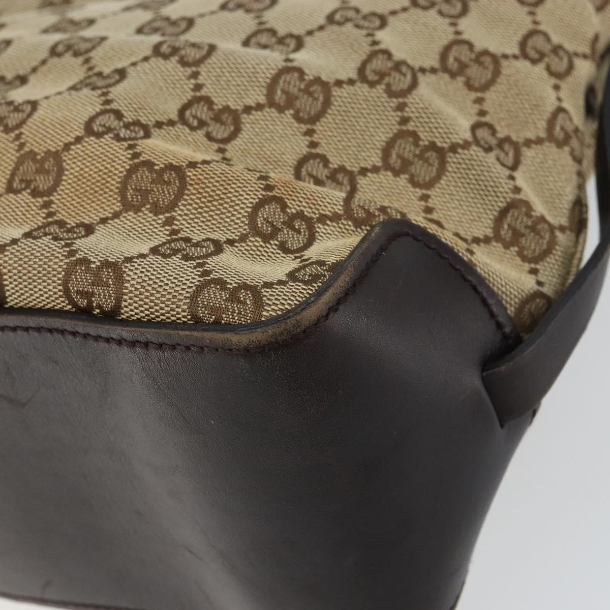 Gucci GUCCI GG Canvas Tote Bag Beige Gold 107757 Authentic ka751