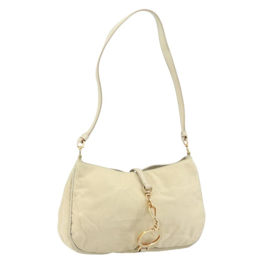 Prada PRADA Shoulder Bag Nylon Beige Gold Authentic LNZ823