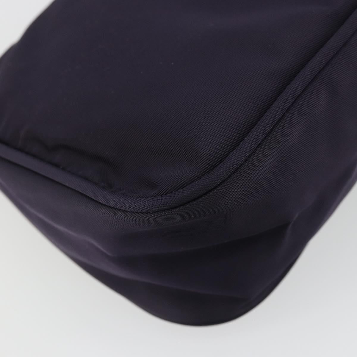 Prada PRADA Pouch Hand Bag Nylon Purple Silver Authentic 175303