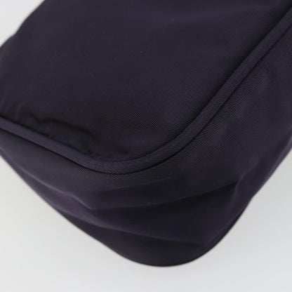 Prada PRADA Pouch Hand Bag Nylon Purple Silver Authentic 175303