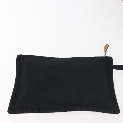 Hermès Hermès HERMES Cannes PM Hand Bag Canvas White Black Authentic hk3009