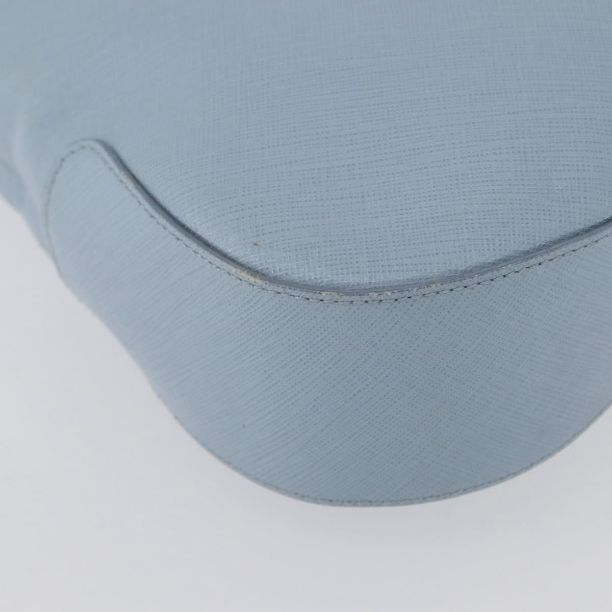 Salvatore Ferragamo Salvatore Ferragamo Gancini Shoulder Bag Leather Light Blue Silver Authentic fm5224