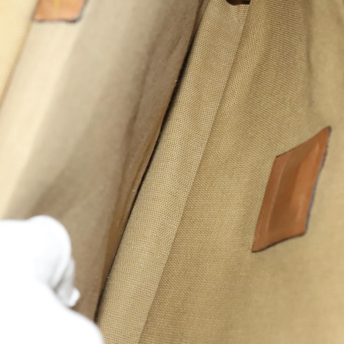 Gucci GUCCI Micro GG Canvas Hand Bag 2way Brown Gold Authentic 121561