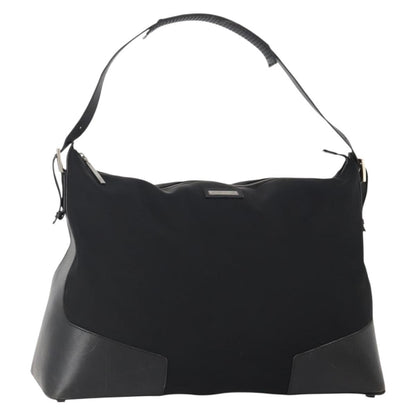 Gucci GUCCI Shoulder Bag Canvas Black Silver Authentic BA11545