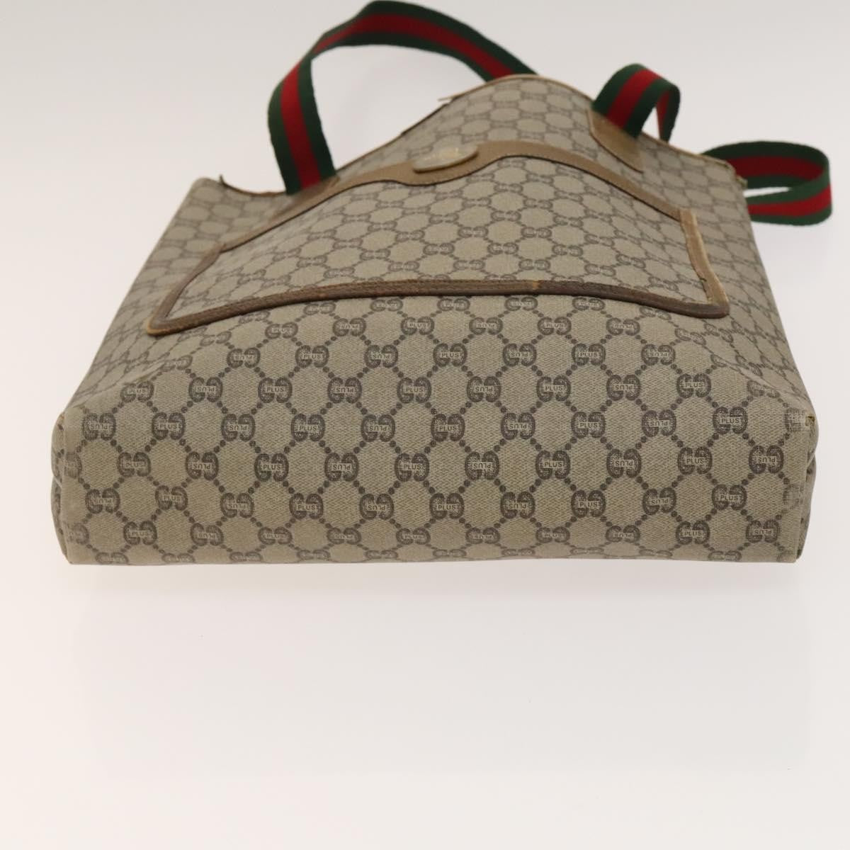 Gucci GUCCI GG Canvas GG Plus Supreme Shoulder Bag PVC 3 Set Beige Authentic ti3417