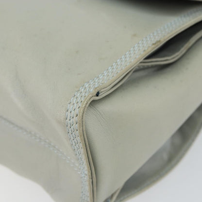 Loewe LOEWE Anagram Shoulder Bag Leather Gray Gold Authentic 166708