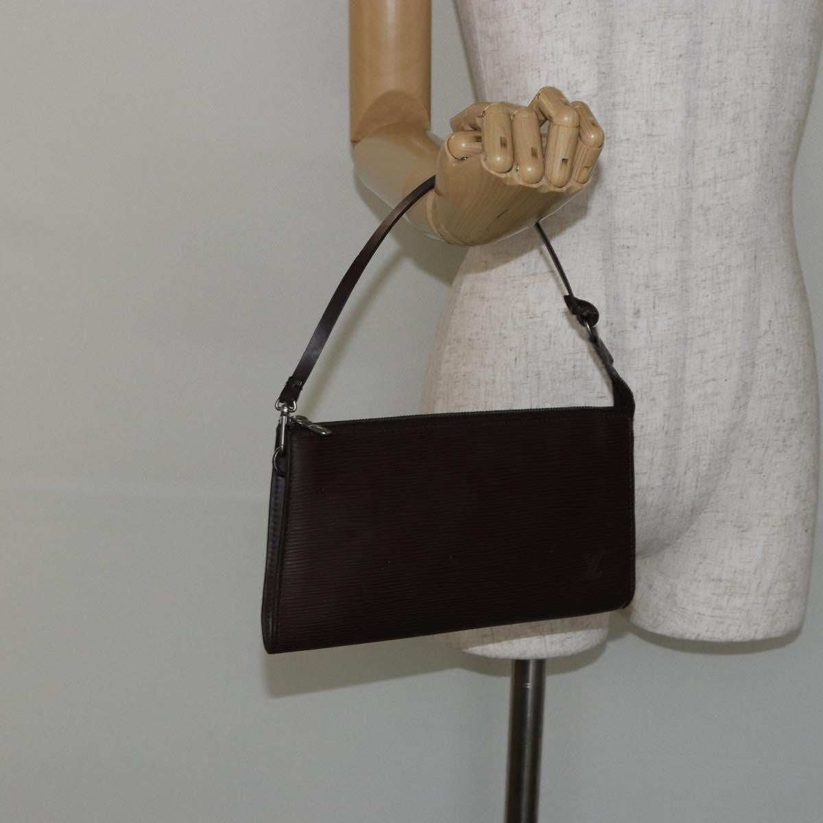 Louis Vuitton LOUIS VUITTON Epi Pochette Accessoires Pouch Mocha M5294D LV Authentic 143110A Bag