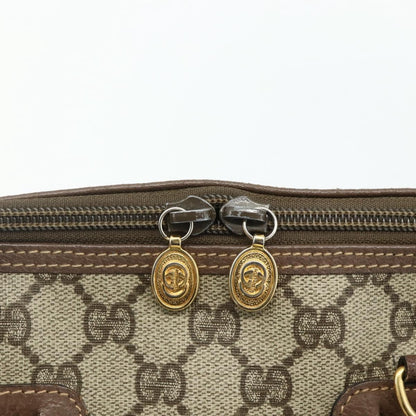 Gucci GUCCI GG Supreme Hand Bag PVC 2way Beige Gold Authentic 179199