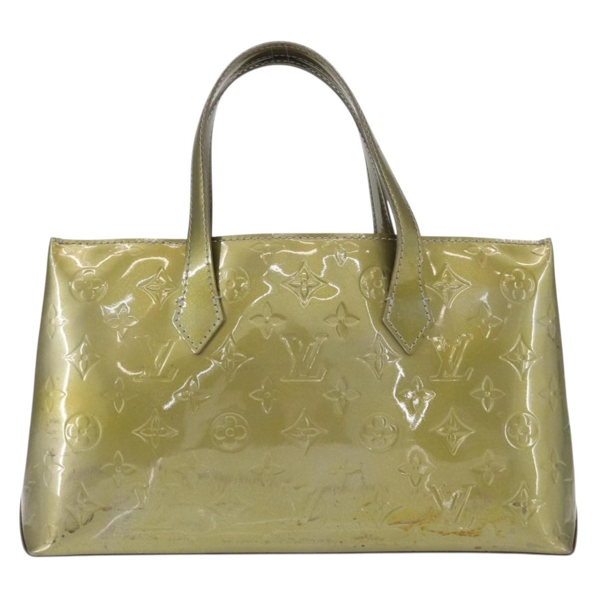 Louis Vuitton LOUIS VUITTON Monogram Vernis Wilshire PM Bag Gris Art Deco M91627 Authentic 156778
