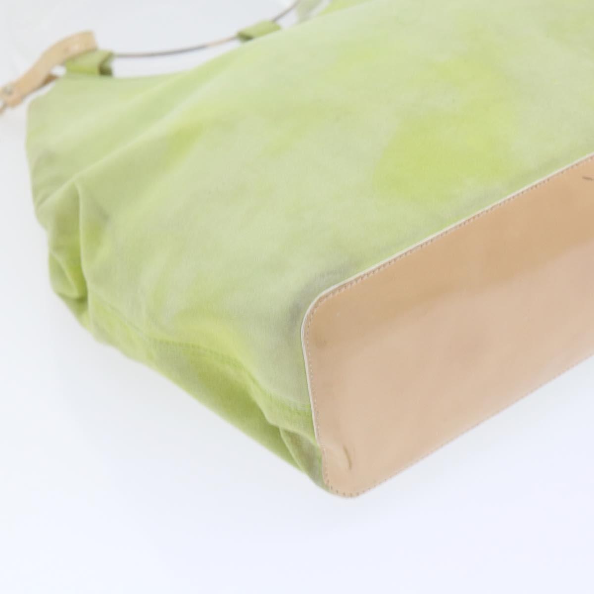 Celine CELINE Hand Bag Suede Green Authentic 53736V