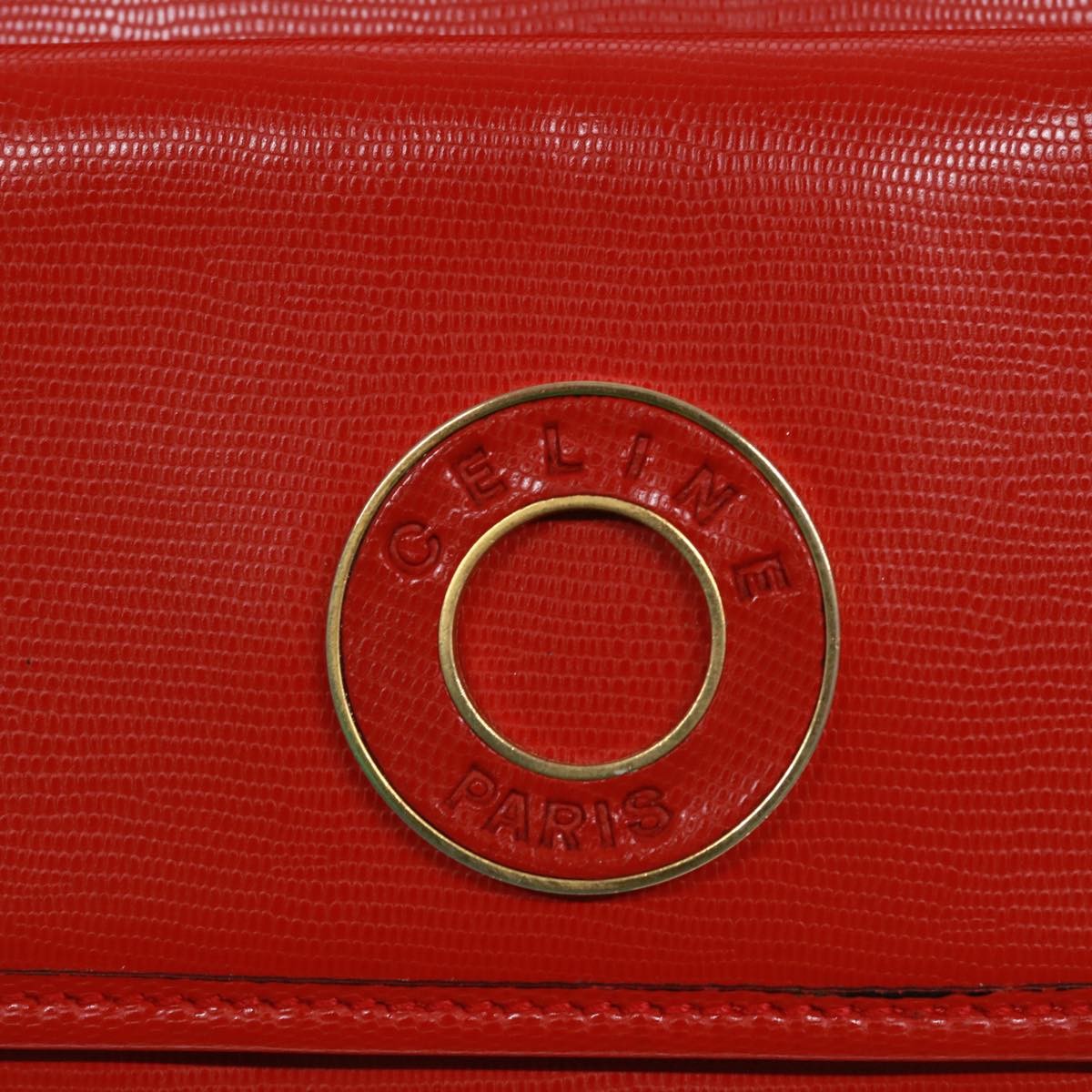 Celine CELINE Shoulder Bag Leather Red Authentic bs15049