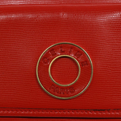 Celine CELINE Shoulder Bag Leather Red Authentic bs15049