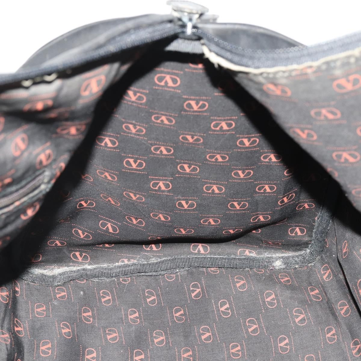 Valentino VALENTINO Boston Bag Leather Black Gold Authentic bs35030A