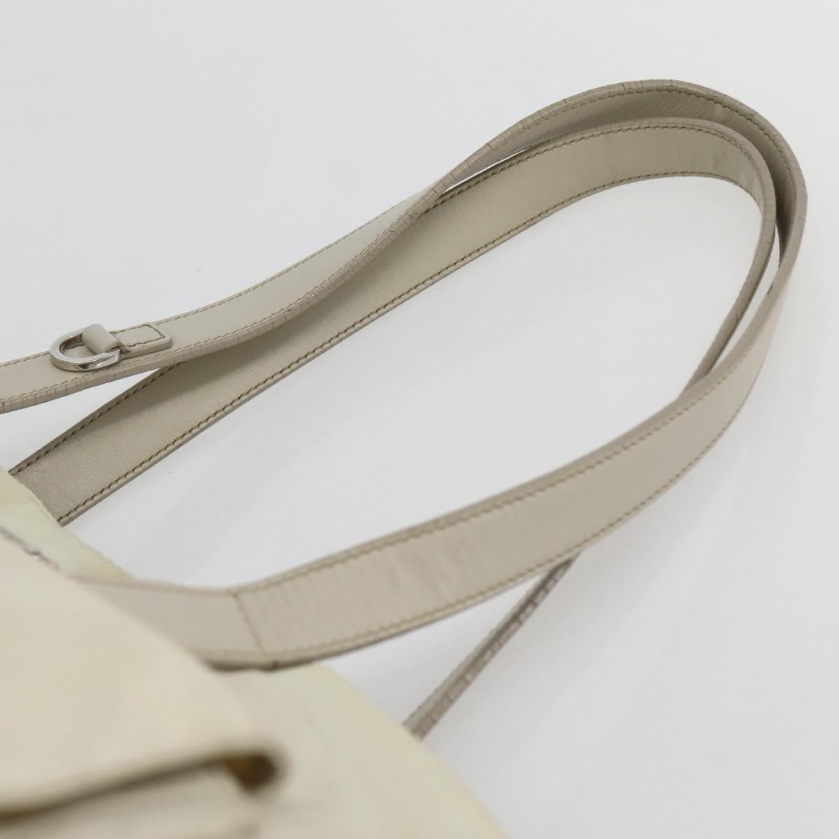 Prada PRADA Tote Bag Nylon Beige Silver Authentic mr1510