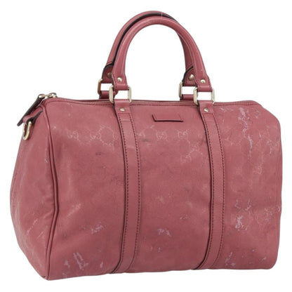 Gucci GUCCI GG Implementation Boston Bag PVC Gold Pink 193603 Authentic 166330