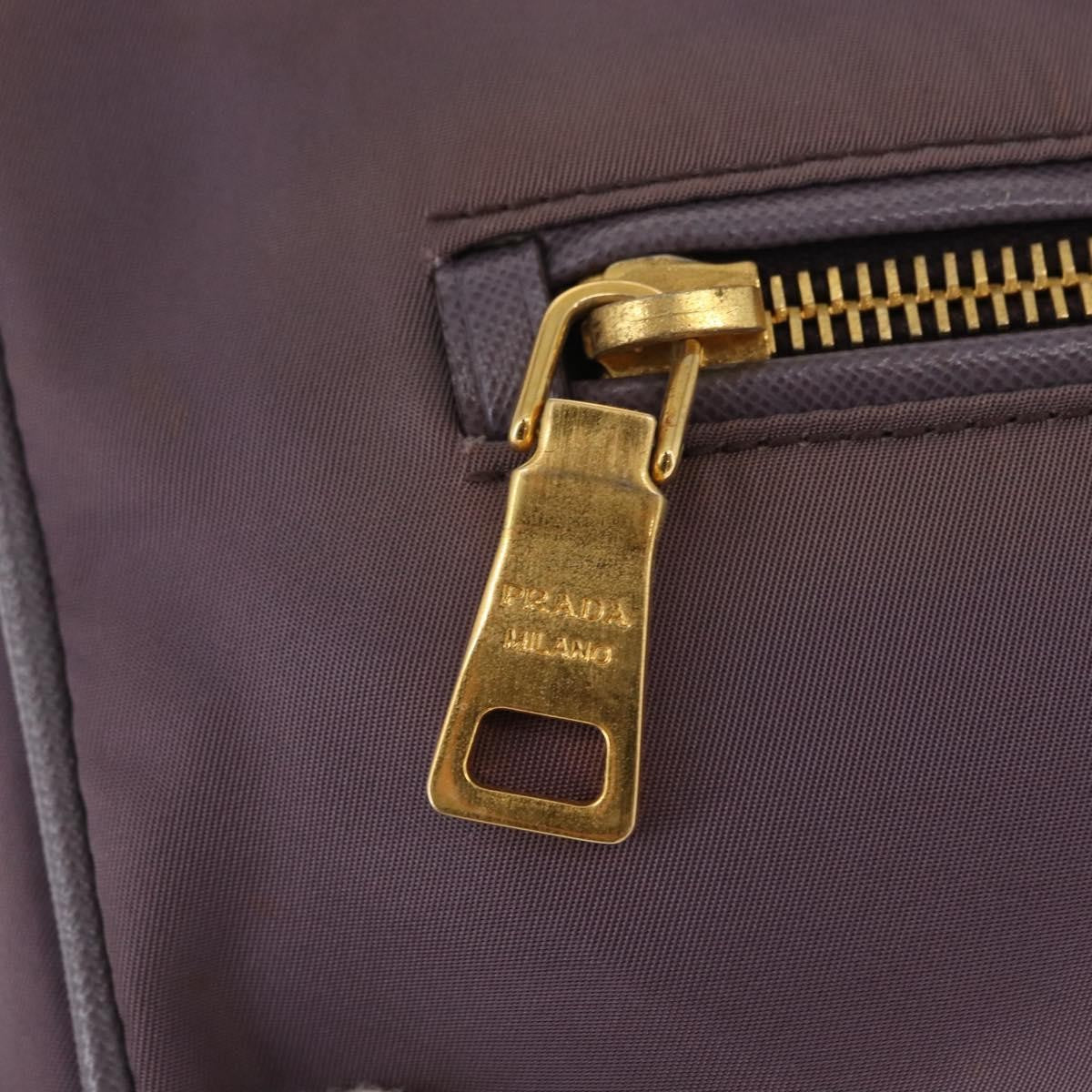 Prada PRADA Shoulder Bag Nylon Gold Purple Authentic 156015