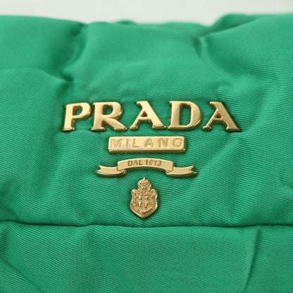 Prada PRADA Shoulder Bag Nylon Green Gold Authentic 156456