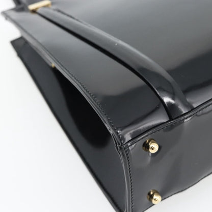 Gucci GUCCI Tote Bag Patent leather Black Gold 001 781 1735 Authentic bs35287