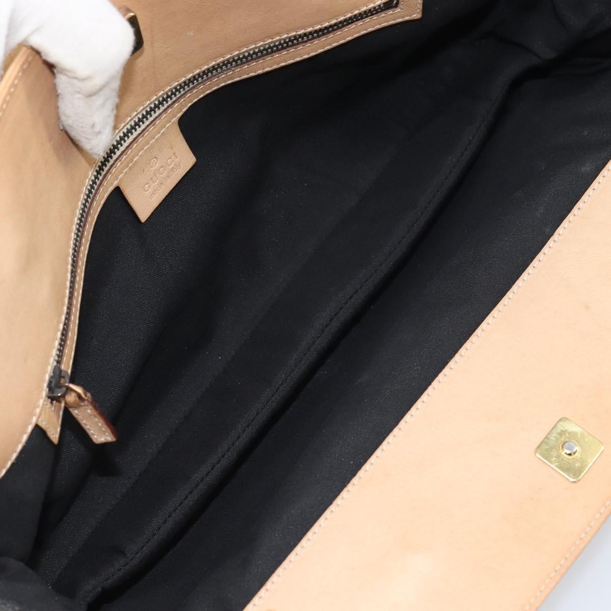 Gucci GUCCI GG Canvas Tote Bag Black Gold 114913 Authentic gh1523