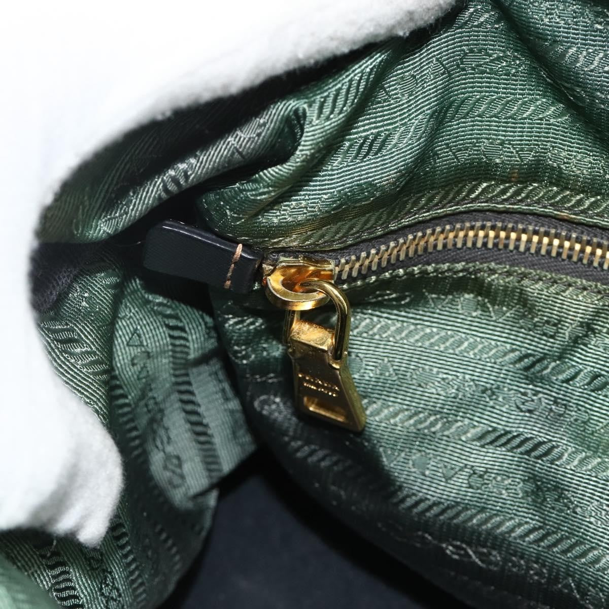 Prada PRADA Shoulder Bag Nylon 2way Green Gold Authentic 176782