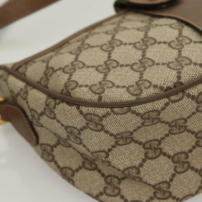 Gucci GUCCI GG Supreme Web Sherry Line Bag PVC Beige Gold 89 02 032 Authentic 128996