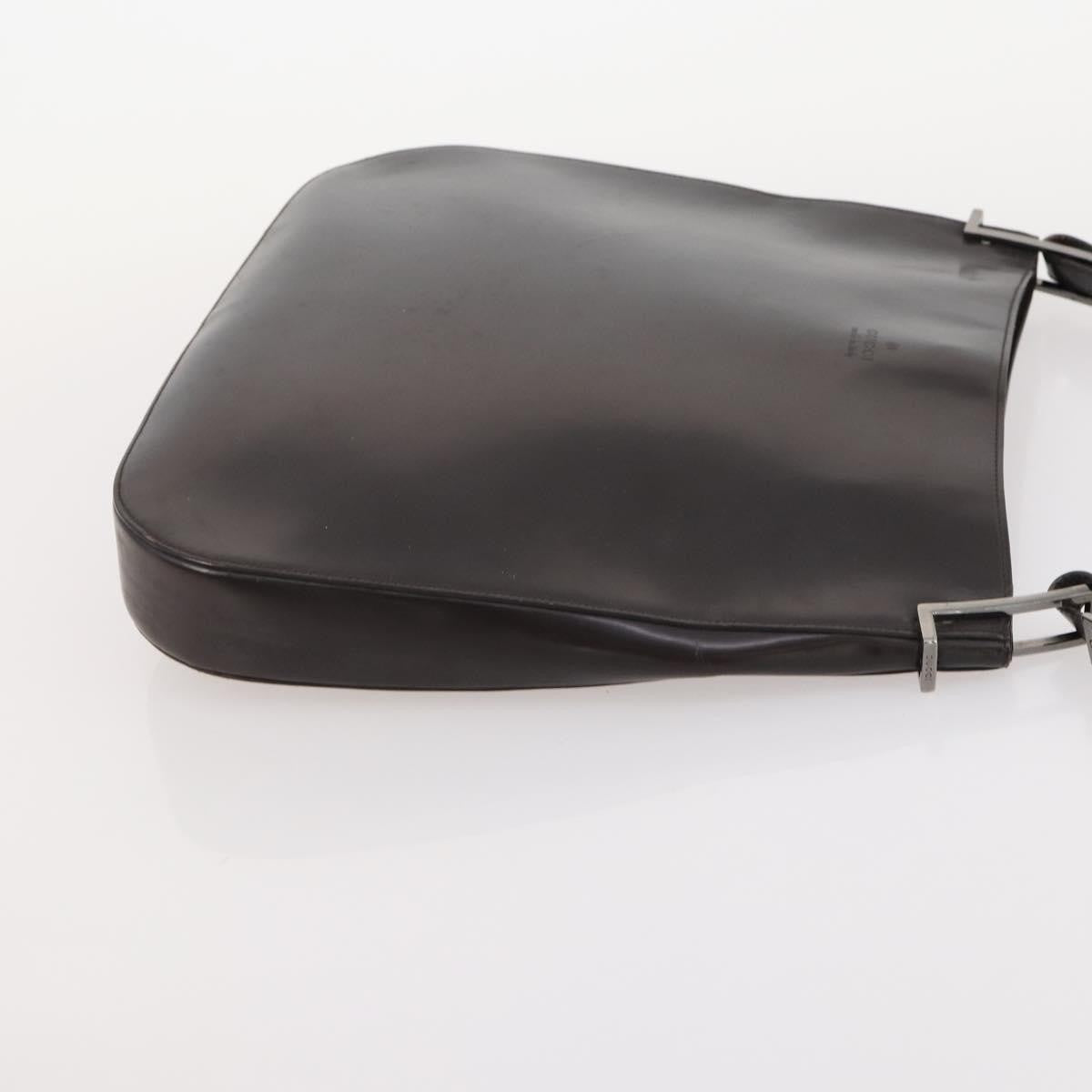 Gucci GUCCI GG Supreme Hand Bag Leather 2 Set Black Beige Authentic 173983