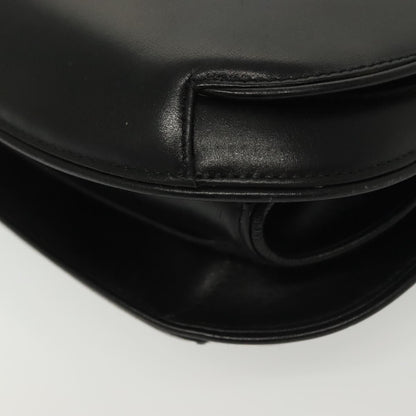 Gucci GUCCI Hand Bag Leather Black Gold 000 056 0004 Authentic ep10863