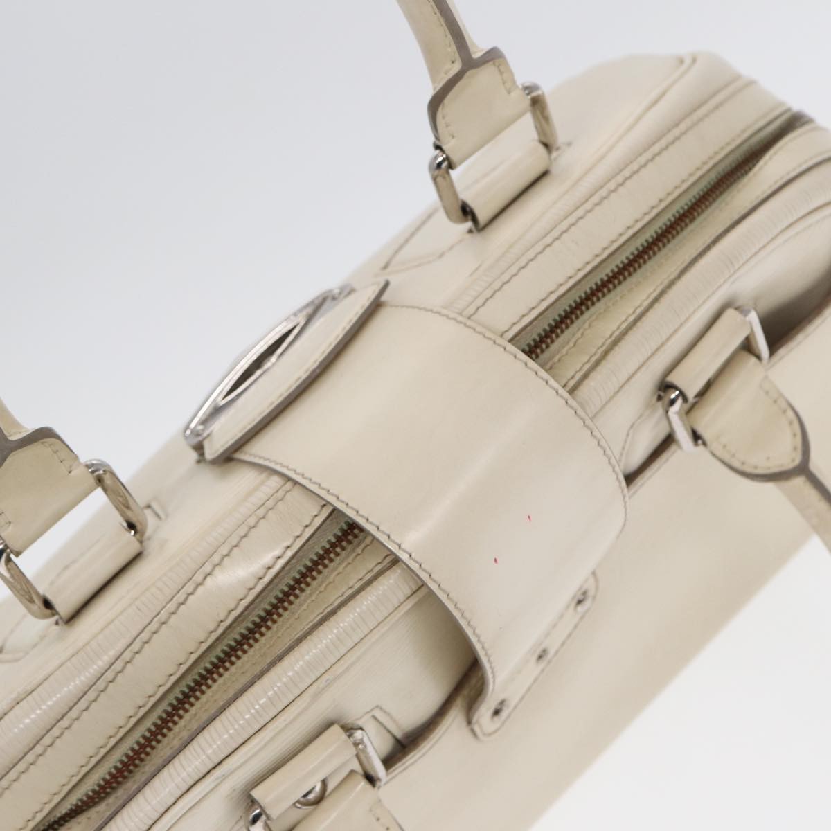 Louis Vuitton LOUIS VUITTON Epi Boring Montaigne GM Hand Bag White Yvoire M5931J LV Authentic 87942