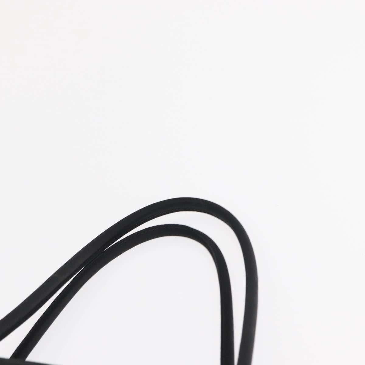 Prada PRADA Hand Bag Nylon Black Silver Authentic SW1923