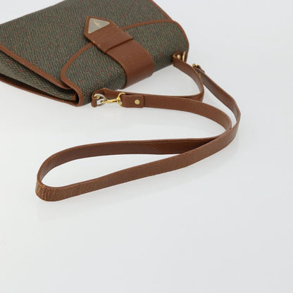 Saint Laurent SAINT LAURENT Hand Bag Coated Canvas 2way Khaki Gold Authentic bs34511