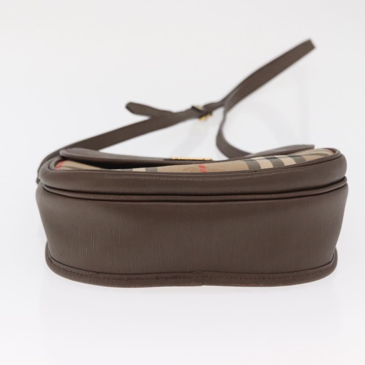 Burberrys Burberrys Nova Check Shoulder Bag Canvas Beige Gold Authentic ep13205
