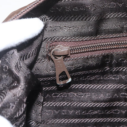 Prada PRADA Shoulder Bag Nylon Brown Authentic 162341