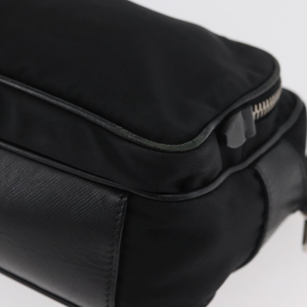 Prada PRADA Shoulder Bag Nylon Black Silver Authentic 175723