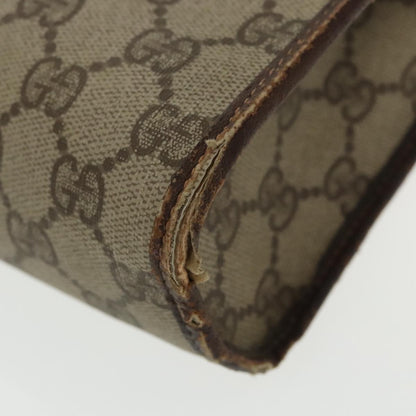 Gucci GUCCI GG Supreme Clutch Bag PVC Beige 97 01 037 Authentic 95525