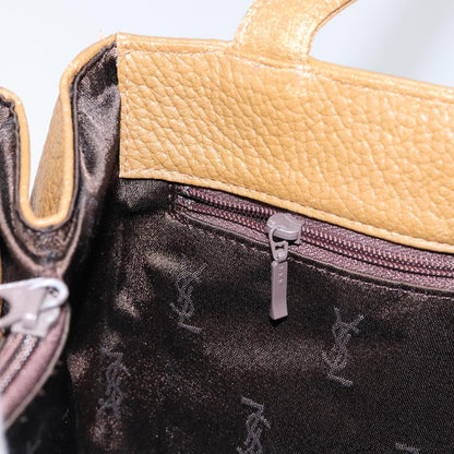 Saint Laurent SAINT LAURENT Hand Bag Leather Brown Authentic 149374