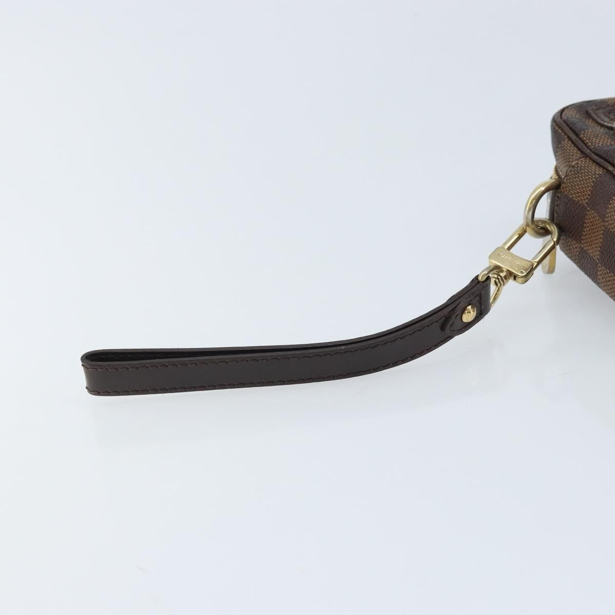 Louis Vuitton LOUIS VUITTON Damier Ebene Pochette Billets Macau Clutch Bag N61739 Authentic BA11690
