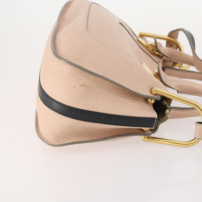Chloé Chloé Chloe Hailey Hand Bag Leather 2way Pink Gold 02165665 Authentic YKZ911A