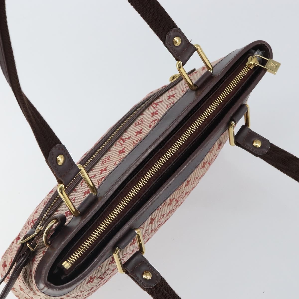 Louis Vuitton LOUIS VUITTON Monogram Mini Lucille PM Hand Bag Red M92678 LV Authentic BA9329