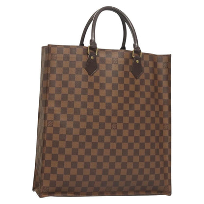 Louis Vuitton LOUIS VUITTON Damier Ebene Sac Plat Hand Bag N51140 LV Authentic 118710
