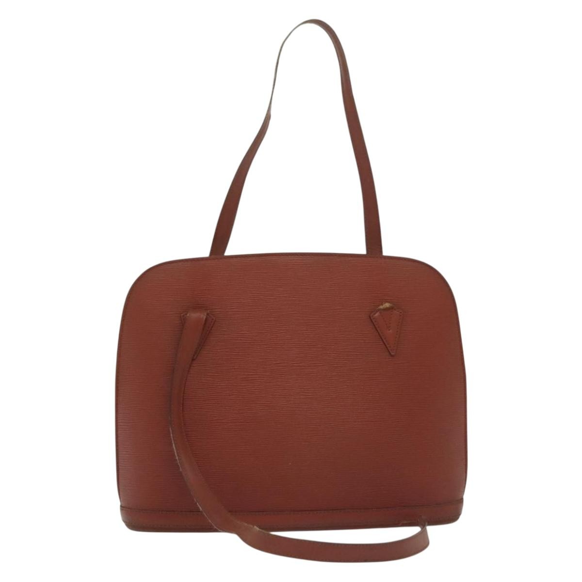 Louis Vuitton LOUIS VUITTON Epi Lussac Shoulder Bag Brown M52283 LV Authentic 136432