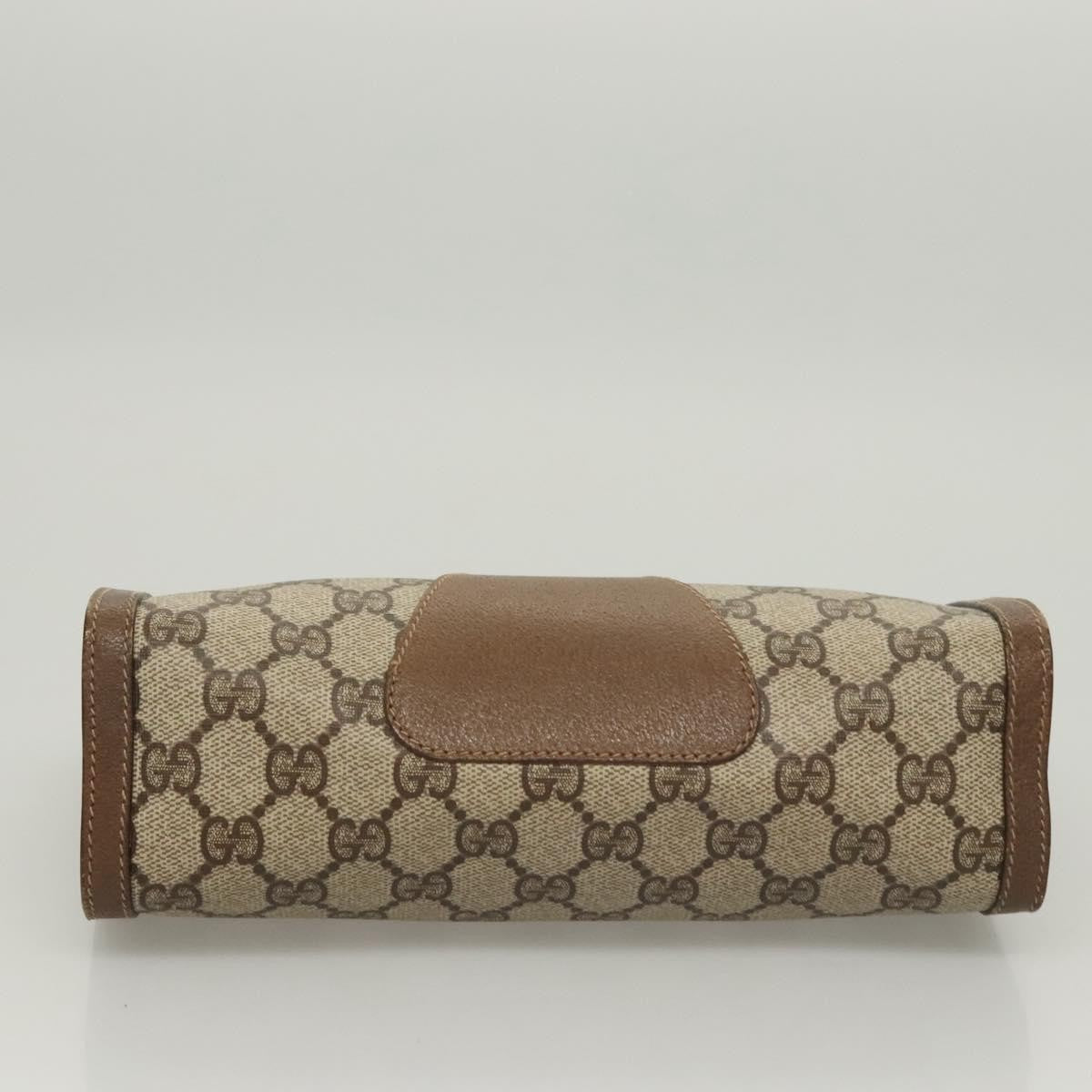 Gucci GUCCI GG Supreme Web Sherry Line Clutch Bag PVC Beige 89 01 032 Authentic 119134