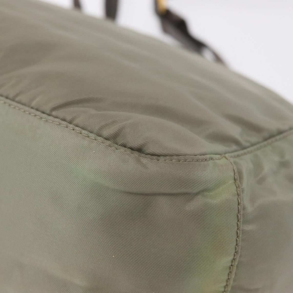 Prada PRADA Shoulder Bag Nylon Green Gold Authentic 155214